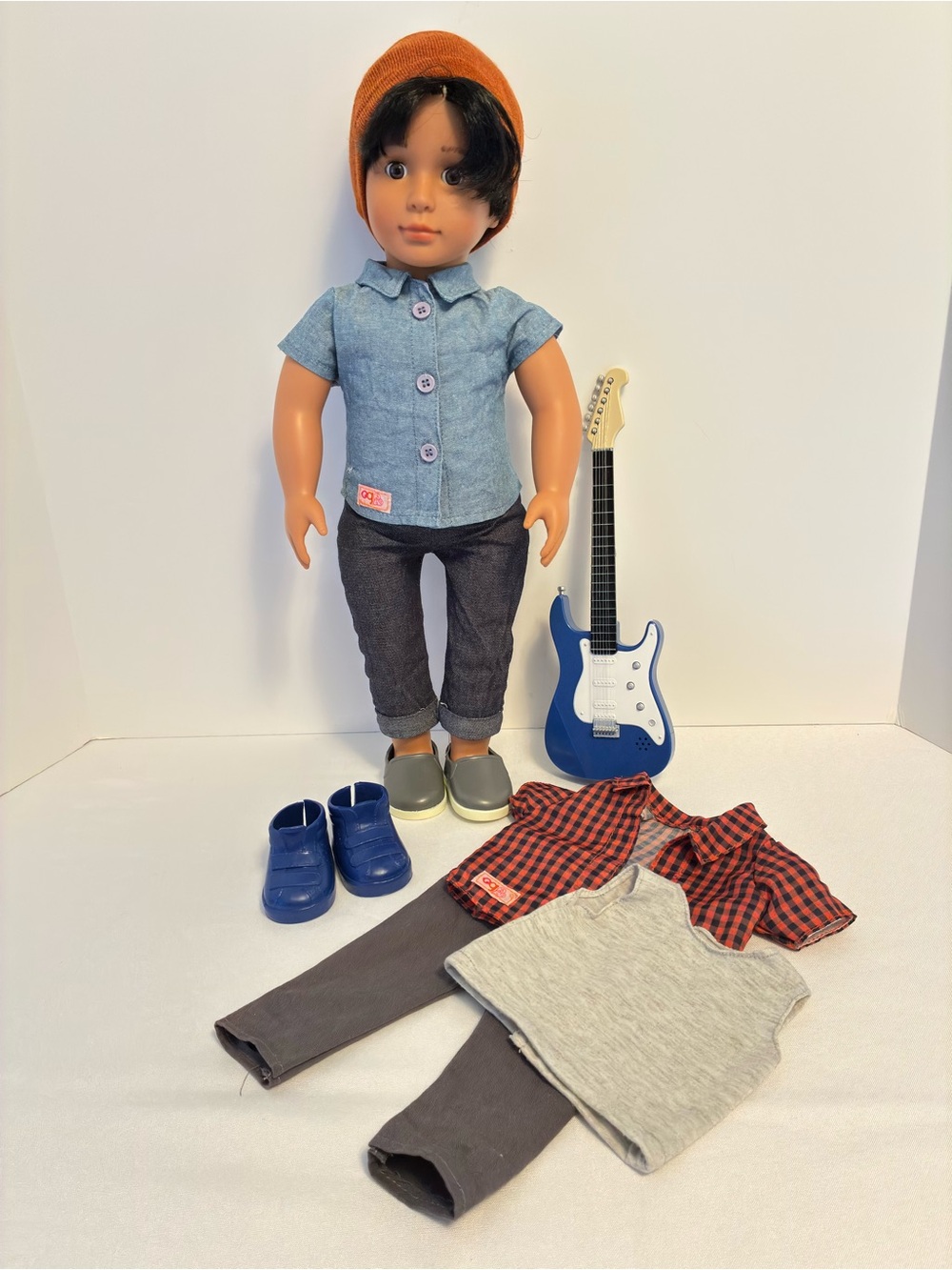 Our Generation Franco 18" Boy Doll & Plaid To Rock Outfit